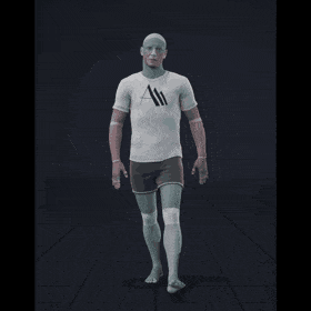 Speeding up and down between walking, jogging, and running - preview gif
