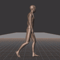 Speeding up and down between walking, fast walk and jogging - preview gif