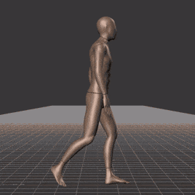 Speeding up and down between walking, fast walk and jogging - preview gif