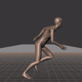Speeding  down from jogging, and running to a complete stop - preview gif