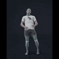 The clip begins with the actor in a standing idle position, arms extended forward. He then takes very slow, tiny steps... - preview gif