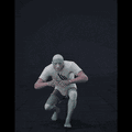 Crouch-walking in a straight line for crouched walk cycle generation. Also includes crouched start, stops and turns - preview gif