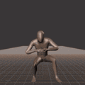 Crouch-walking while facing forward in with 135 degree direction changes left and right. Strafing in a diamond... - preview gif