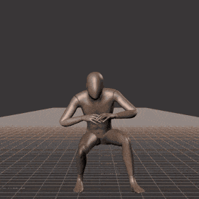 Crouch-walking while facing forward in with 135 degree direction changes left and right. Strafing in a diamond... - preview gif