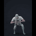 Crouch-walking while facing forward in with 135 degree direction changes left and right. Strafing in a diamond... - preview gif
