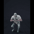 Crouch-walking while facing forward in with 90 degree direction changes left and right. Strafing in a square pattern. ... - preview gif