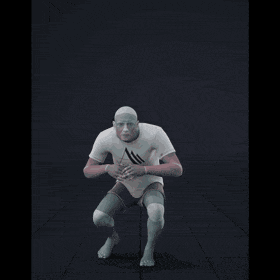 Crouch-walking while facing forward in with 90 degree direction changes left and right. Strafing in a square pattern. ... - preview gif