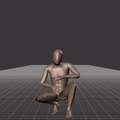Crouch-walking while facing forward, stopping and then walking backwards in all directions in 45 degree increments.... - preview gif