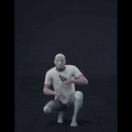 Crouched idle to turn into all directions left and right in 45 degree increments and then crouch-walk into those... - preview gif