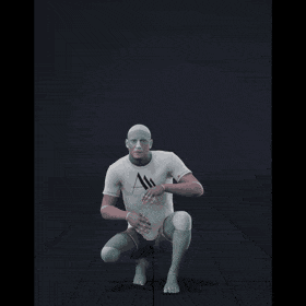 Crouched idle to turn into all directions left and right in 45 degree increments and then crouch-walk into those... - preview gif