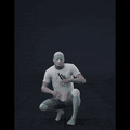Crouched idle to turn into all directions left and right in 45 degree increments and then crouch-walk into those... - preview gif