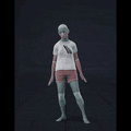 The clip features a female actor starting from a T-pose and transitioning into a lower stance, where she stands with... - preview gif
