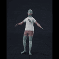 The female character begins in a T-Pose and transitions into a low stance, spreading her arms in a motion that conveys... - preview gif