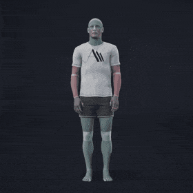 A short game-ready idle animation clip showing a casual look around action: first looking right, then down. This... - preview gif