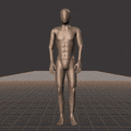 A short game-ready idle animation clip showing a casual idle with regular breathing motion. This animation is cut,... - preview gif