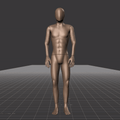 A short game-ready idle animation clip showing a casual idle with regular breathing motion. This animation is cut,... - preview gif