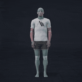 A short game-ready idle animation clip showing a casual idle with regular breathing motion. This animation is cut,... - preview gif