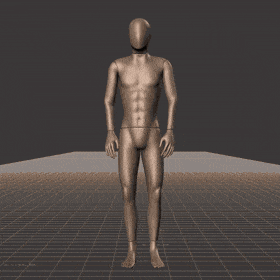 A short game-ready idle animation clip showing an exaggerated heavier breathing idle. This animation is cut,... - preview gif
