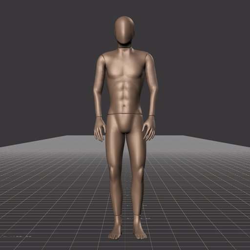 A short game-ready idle animation clip showing an exaggerated heavier breathing idle. This animation is cut,... - preview gif