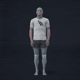 A short game-ready idle animation clip showing an exaggerated heavier breathing idle. This animation is cut,... - preview gif