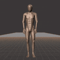 A short game-ready idle animation clip showing an exhausted or tired idle loop. This animation is cut, retargeted and... - preview gif