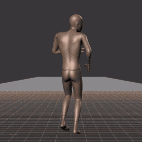 Jogging with random turns and sudden directional changes in a freestyle pattern - preview gif