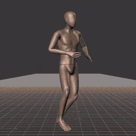 Jogging with random turns and sudden directional changes in a freestyle pattern - preview gif