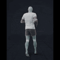 Jogging with random turns and sudden directional changes in a freestyle pattern - preview gif