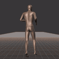 Jogging with random turns and sudden directional changes in a freestyle pattern - preview gif