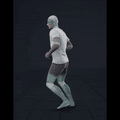 Jogging in a motion matching dance card pattern with turns in all directions, 45 angles, left and right. Take covers... - preview gif