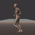 Jogging in a motion matching dance card pattern with turns in all directions, 45 angles, left and right. Take covers... - preview gif