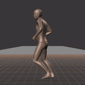 Jogging in a motion matching dance card pattern with turns in all directions, 45 angles, left and right. Take covers... - preview gif