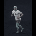 Jogging in a motion matching dance card pattern with turns in all directions, 45 angles, left and right. Take covers... - preview gif