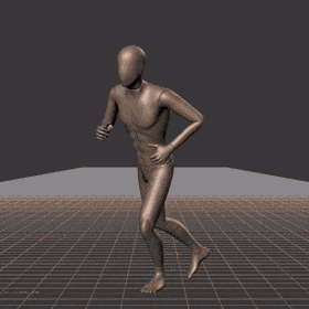 Jogging in a motion matching dance card pattern with turns in all directions, 45 angles, left and right. Take covers... - preview gif