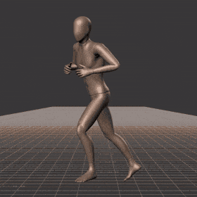Jogging in a motion matching dance card pattern with turns in all directions, 45 angles, left and right. With stops... - preview gif
