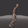 Jogging in a straight line for jog cycle generation, with random patterns. Also contains various random sudden... - preview gif