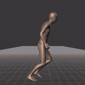 Jogging in a straight line for jog cycle generation, with random patterns. Also contains various random sudden... - preview gif