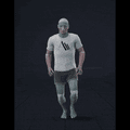 Jogging in a straight line for jog cycle generation, with random patterns. Also contains various random sudden... - preview gif