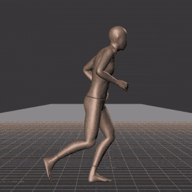 Jogging in a straight line for jog cycle generation, with random patterns. Also contains various random sudden... - preview gif