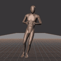 Jogging in a snake-like pattern. Essentially covers 180 degree turns left and right while moving forward - preview gif