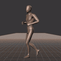 Jogging in a snake-like pattern. Essentially covers 180 degree turns left and right while moving forward - preview gif
