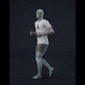 Jogging in a snake-like pattern. Essentially covers 180 degree turns left and right while moving forward - preview gif
