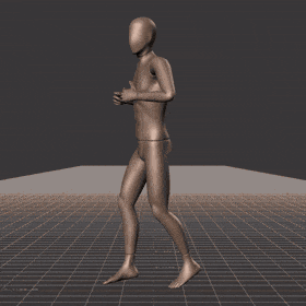 Jogging in a snake-like pattern. Essentially covers 180 degree turns left and right while moving forward - preview gif