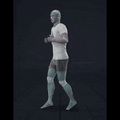 Jogging in a snake-like pattern. Essentially covers 180 degree turns left and right while moving forward - preview gif