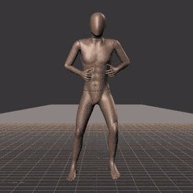 Jogging while facing forward forward with 135 degree direction changes left and right. Strafing in a diamond pattern.... - preview gif