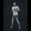 Jogging while facing forward forward with 90 degree direction changes left and right. Strafing in a square pattern.... - preview gif