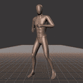 Jogging while facing forward forward with 90 degree direction changes left and right. Strafing in a square pattern.... - preview gif
