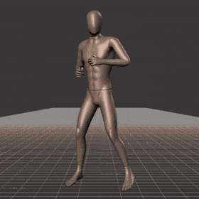 Jogging while facing forward forward with 90 degree direction changes left and right. Strafing in a square pattern.... - preview gif