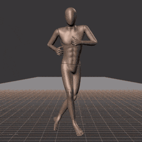 Jogging while facing forward forward with 90 degree direction changes left and right. Strafing in a square pattern.... - preview gif