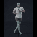 Jogging while facing forward forward with 90 degree direction changes left and right. Strafing in a square pattern.... - preview gif